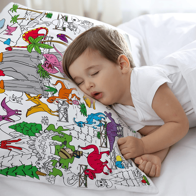 Funda de almohada para colorear para niños Marcadores lavabl