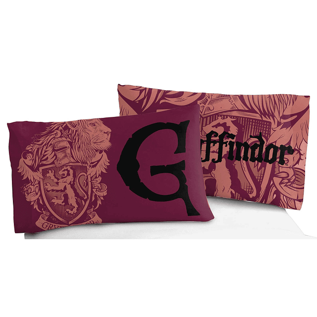 Harry Potter House of Gryffindor Funda de almohada reversibl