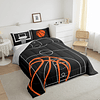 Juego de ropa de cama con estampado de cancha de baloncesto