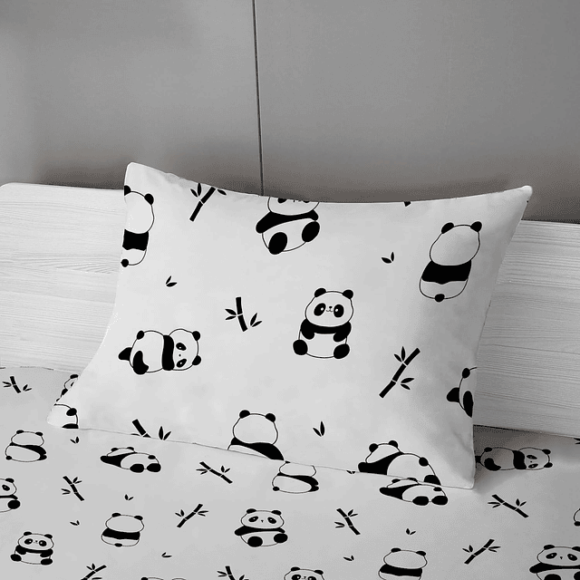 Sábana bajera con diseño de panda, sábana bajera con diseño