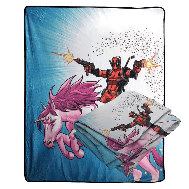 Manta de forro polar Deadpool Unicorn para adultos y niños –