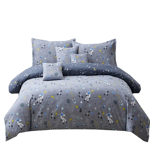 Boys Space Juego de ropa de cama para niños, tamaño completo