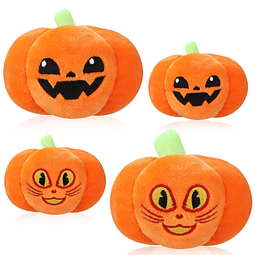 4 piezas de peluche de calabaza de Halloween, almohada de pe