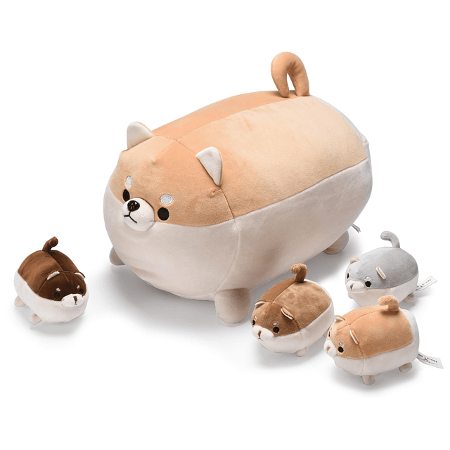 Corgi Peluche de peluche de 14.0 in con 4 cachorros – Adorab