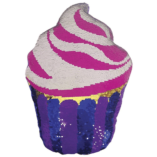 Swirl Icing Cupcake 7" x 9" Mini almohada reversible con len