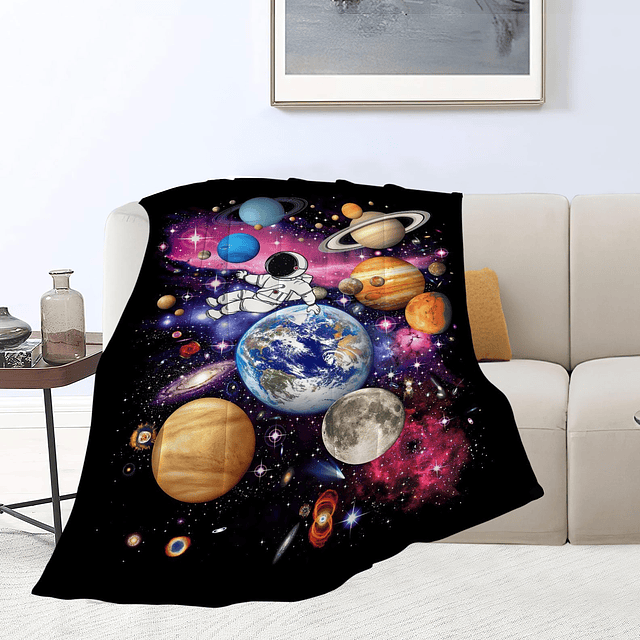 Manta espacial Galaxy Astronauta manta acogedora franela de