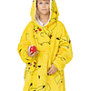 Pikachu Vuddie Manta extragrande con capucha para niños y ni