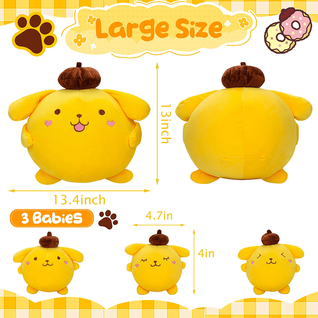 Peluches de peluche genéricos de 13 pulgadas Ponponpurin Ani