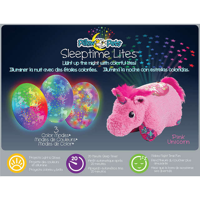 Colorido Unicornio Rosa Sleeptime Lite 11" Luz Nocturna de P