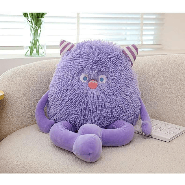 Lindo juguete de peluche de monstruo, almohada de peluche de