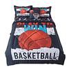 Juego de edredón de baloncesto para niños, 6 piezas, cama de