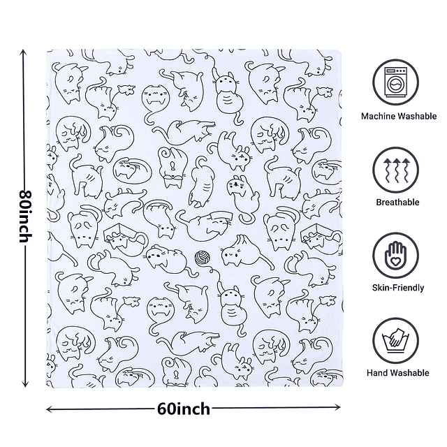 - Manta para gatos, tamaño doble, regalo para amantes de los
