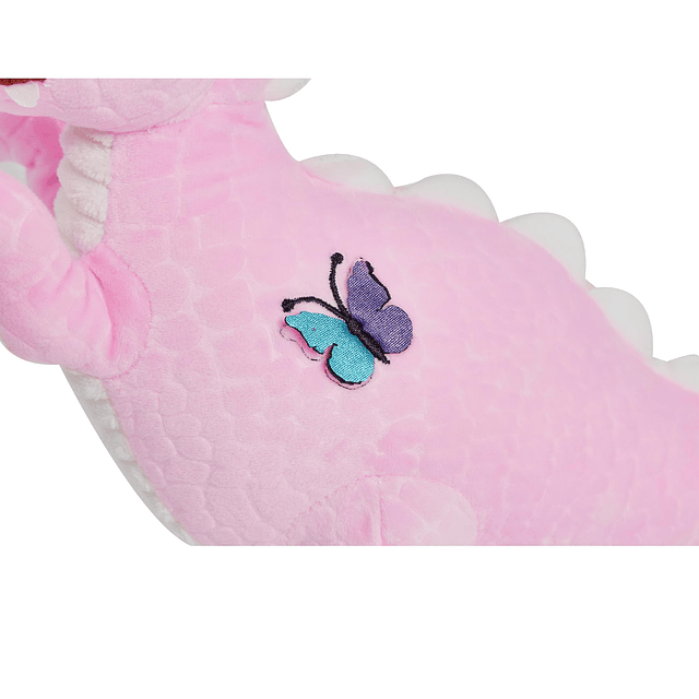 - Almohada de peluche de dinosaurio rosa para niños y niñas