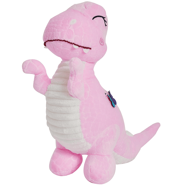 - Almohada de peluche de dinosaurio rosa para niños y niñas