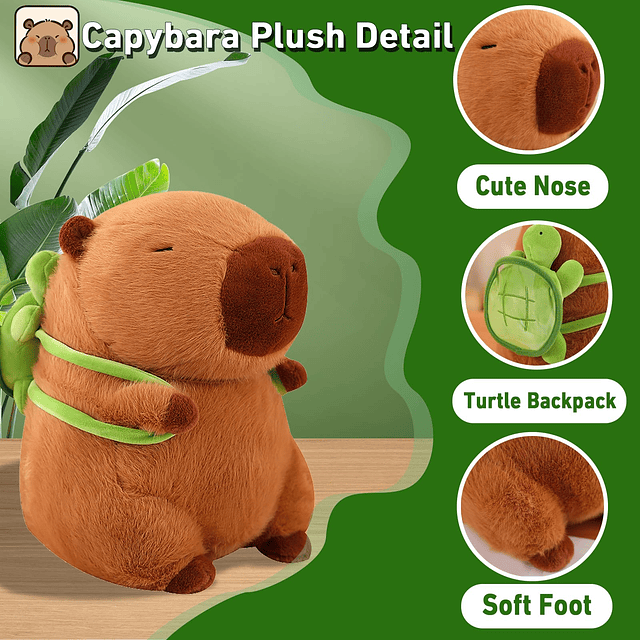 Lindo Capybara Peluche Kawaii Capybara Animal de Peluche con