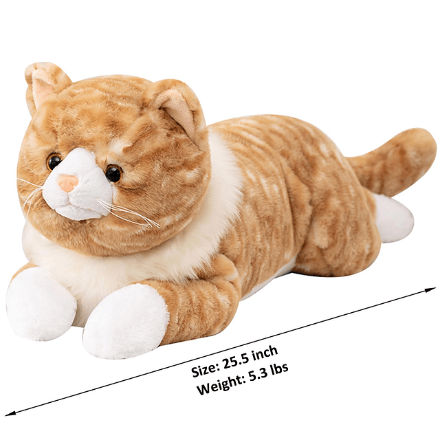 Animales de peluche con peso para gatos, 5.3 libras 25.5 pul