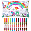 Coloring Craft Fundas de almohada para colorear con 12 rotul