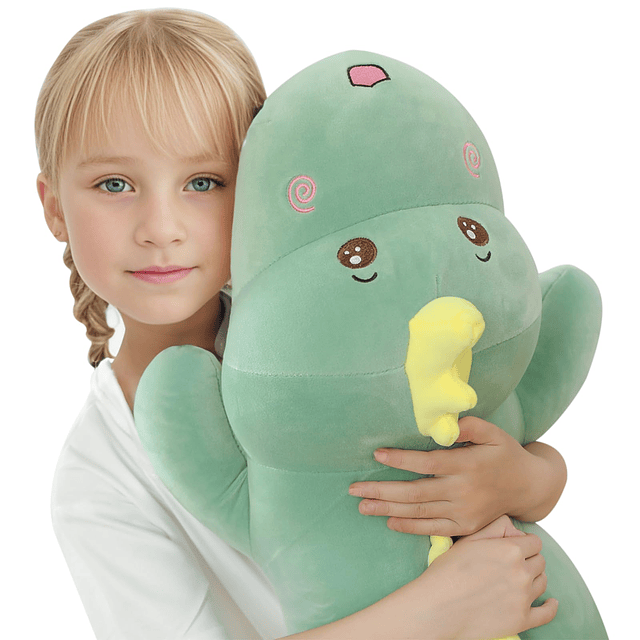 Almohada de peluche de dinosaurios gigantes de 32 pulgadas,