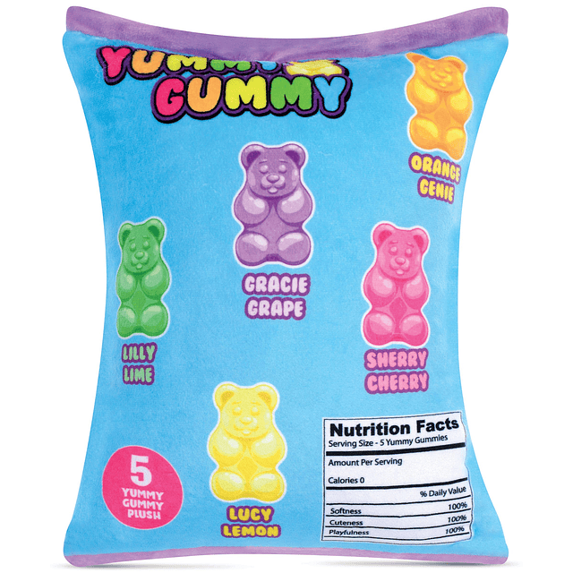 ¡Juega con tu comida! Yummy Gummies Juego de almohadas de fo