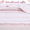 Cosy Line Home Fashions Pretty in Pink Girly Ruffle Stripped