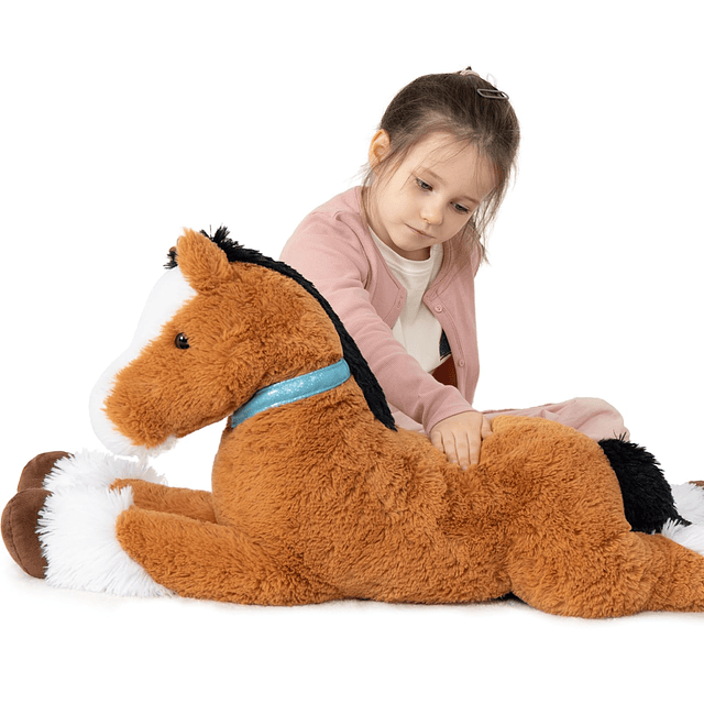 Animal de peluche de caballo grande, juguete de peluche de c