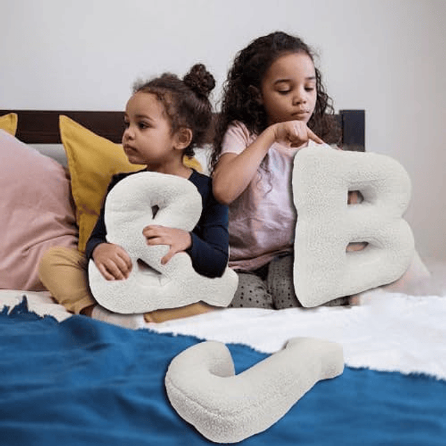 Almohada de felpa con letras, almohadas decorativas con form