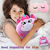 Almohada de unicornio de peluche de cumpleaños, regalo de fe