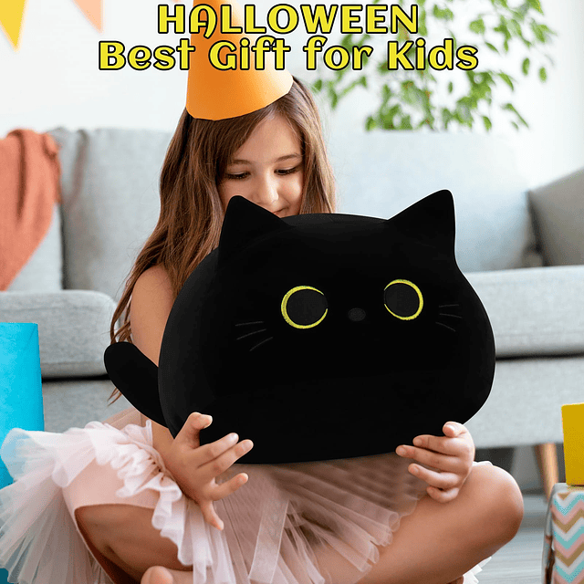 Juguete de peluche de gato negro de comienzo auspicioso, ani