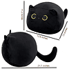 Almohada de peluche de gato negro 3D de 21,7 pulgadas, cojín