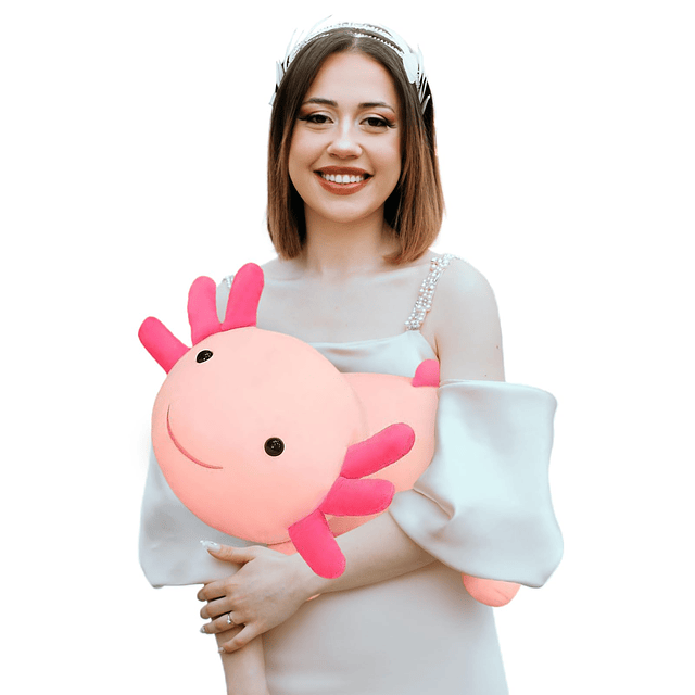 Axolotl Peluche de peluche, linda y suave almohada de felpa