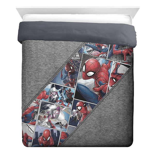 Marvel Spiderman Grunge Queen Juego de edredón y funda de al