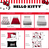 Collectibles Hello Kitty Juego de sábanas y edredón súper su