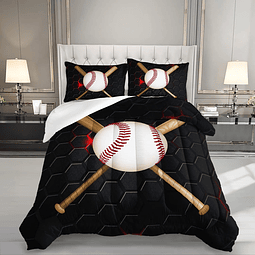 Juego de edredón de béisbol para decoración de dormitorio de