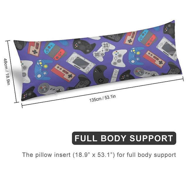 Funda de almohada para el cuerpo de juegos para niños, regal