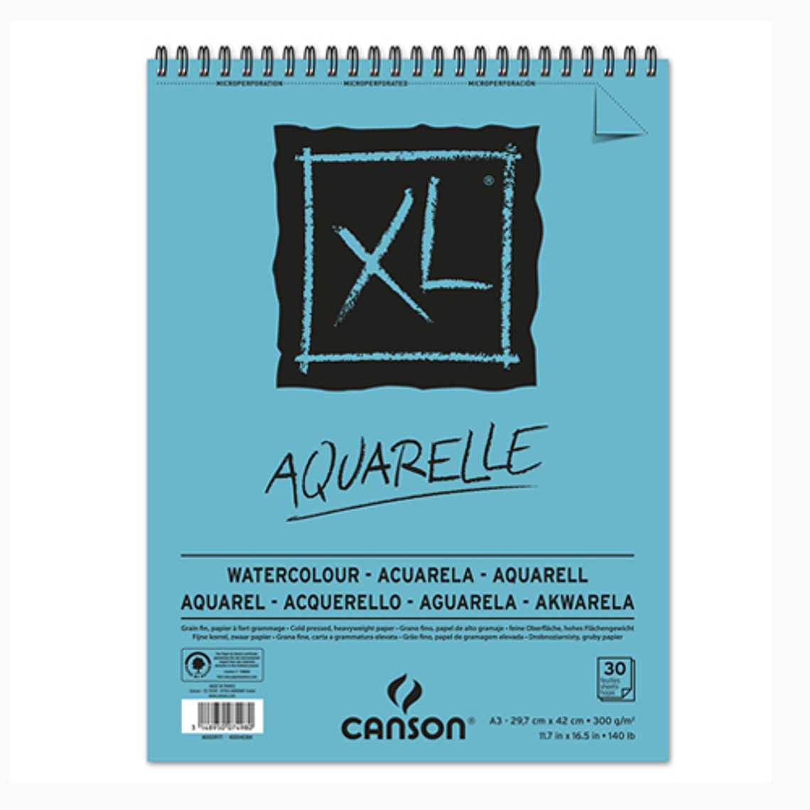 Croquera Acuarela Cason XL Aquarelle A3 300gr. 1