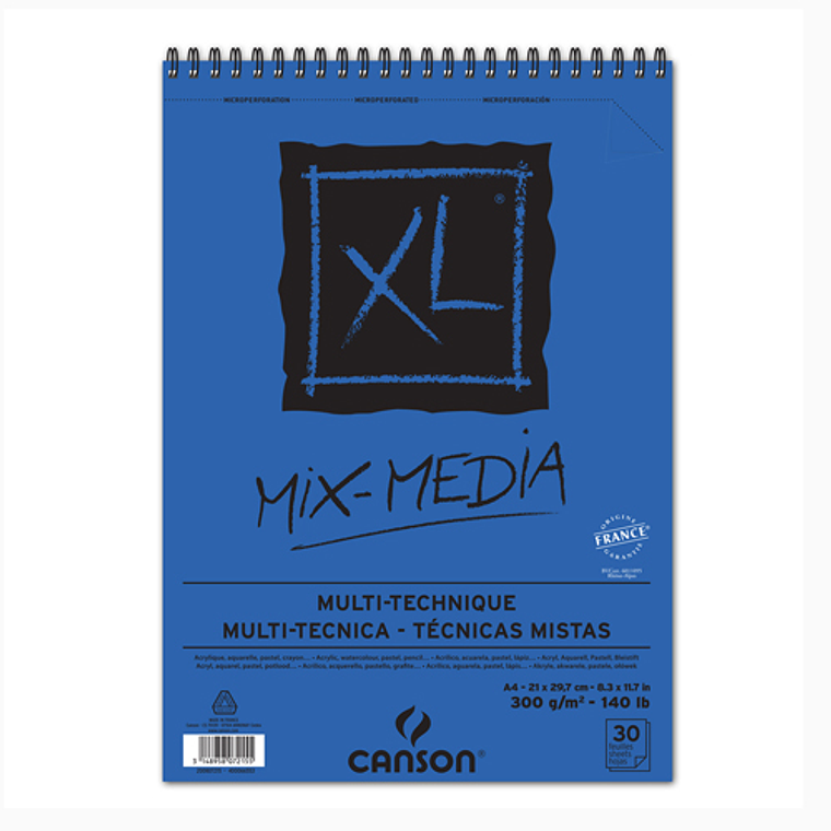 Croquera Técnicas Mixtas Cason XL Mix Media A4 300gr. 1