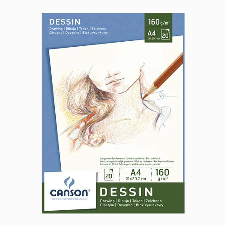 Block Dibujo Canson Dessin A4 160g. 1