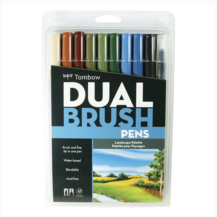 Marcadores Tombow Dual Brush Pen Paisajes 1