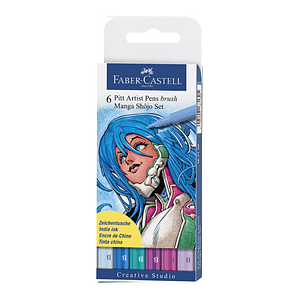  Marcadores Faber Castell Pit Artist Pens Brush Manga Shojo