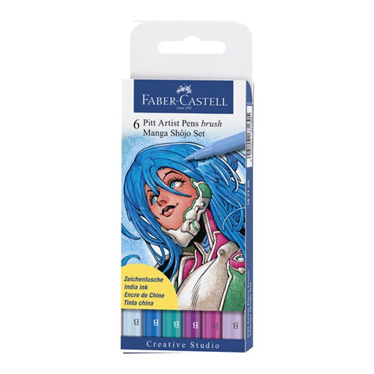  Marcadores Faber Castell Pit Artist Pens Brush Manga Shojo 1