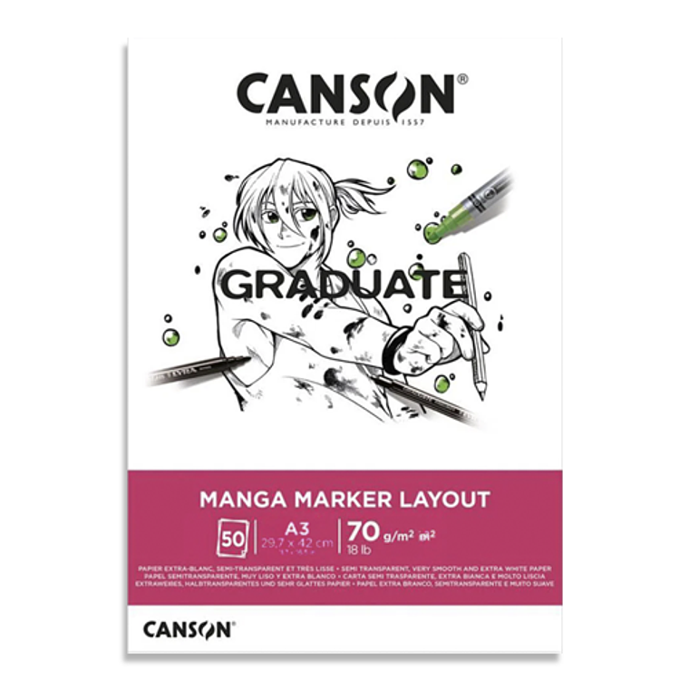Block Manga Marker Layout Canson A3 70g. 1