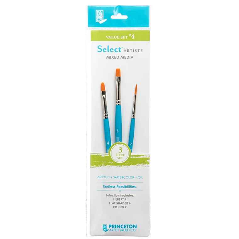 Set Pinceles Select Artiste Mixed Media Princeton #4 1