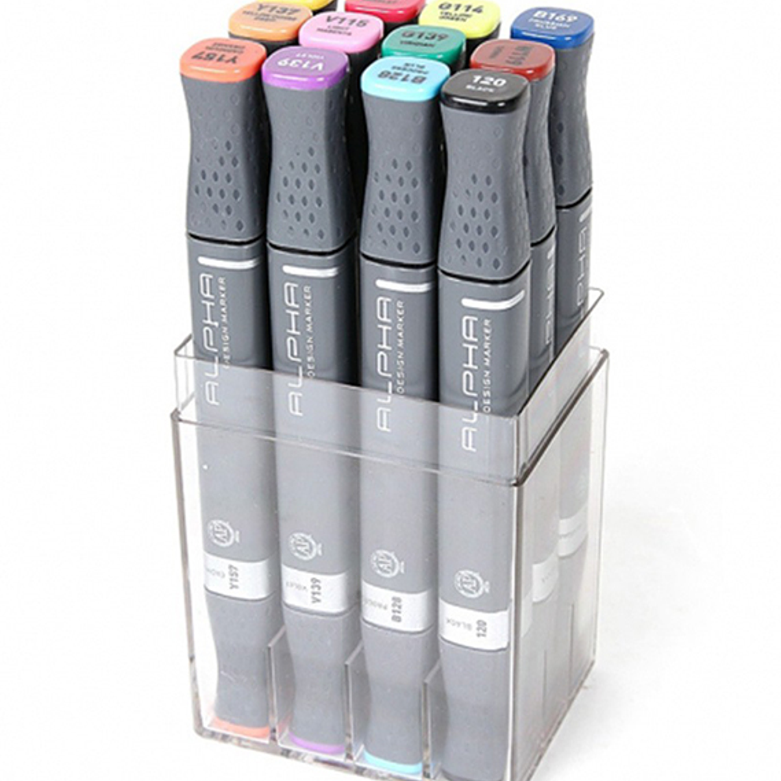 Marcadores Alpha Set 12 Colores Alcohol 1
