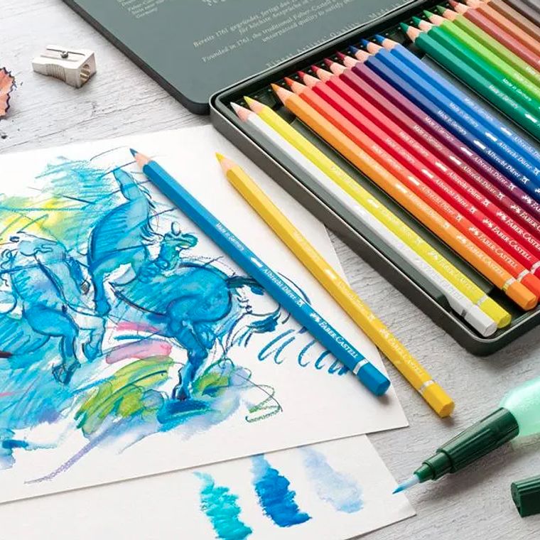 Lápices Acuarelables Albrecht Dürer Faber Castell 24 Colores 2