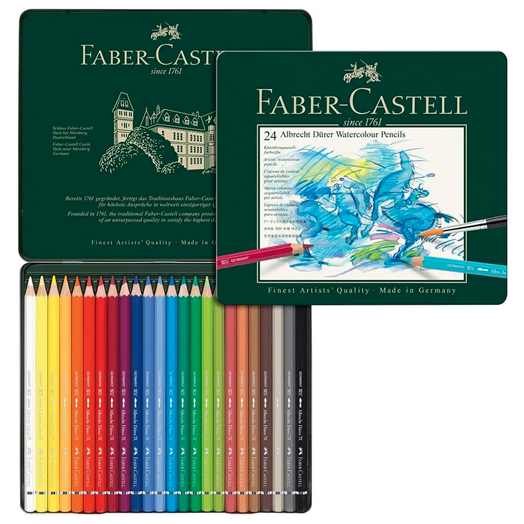 Lápices Acuarelables Albrecht Dürer Faber Castell 24 Colores 1