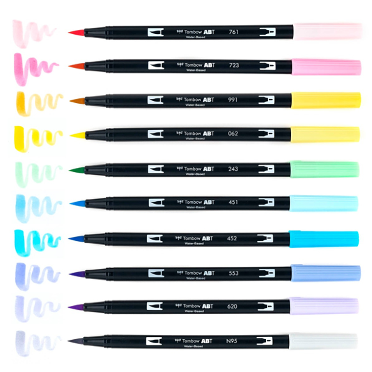 Tombow Dual Brush Pen Colores Pastel 2