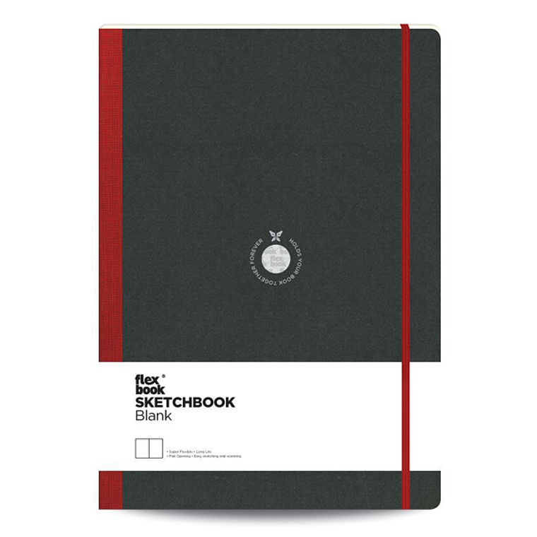 Libreta Sketchbook Flexbook Lomo Rojo 22 x 31cm 1