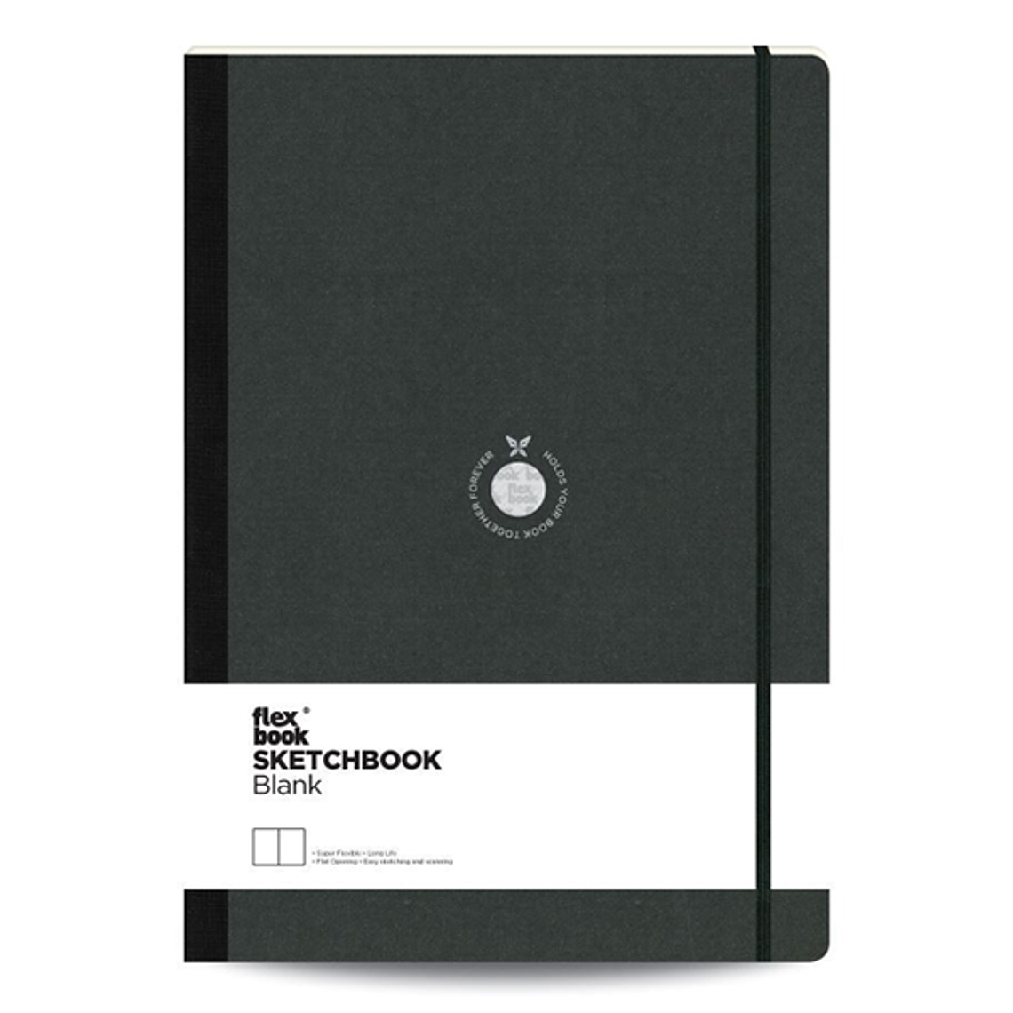 Libreta Sketchbook Flexbook Lomo Negro 22 x 31cm 1