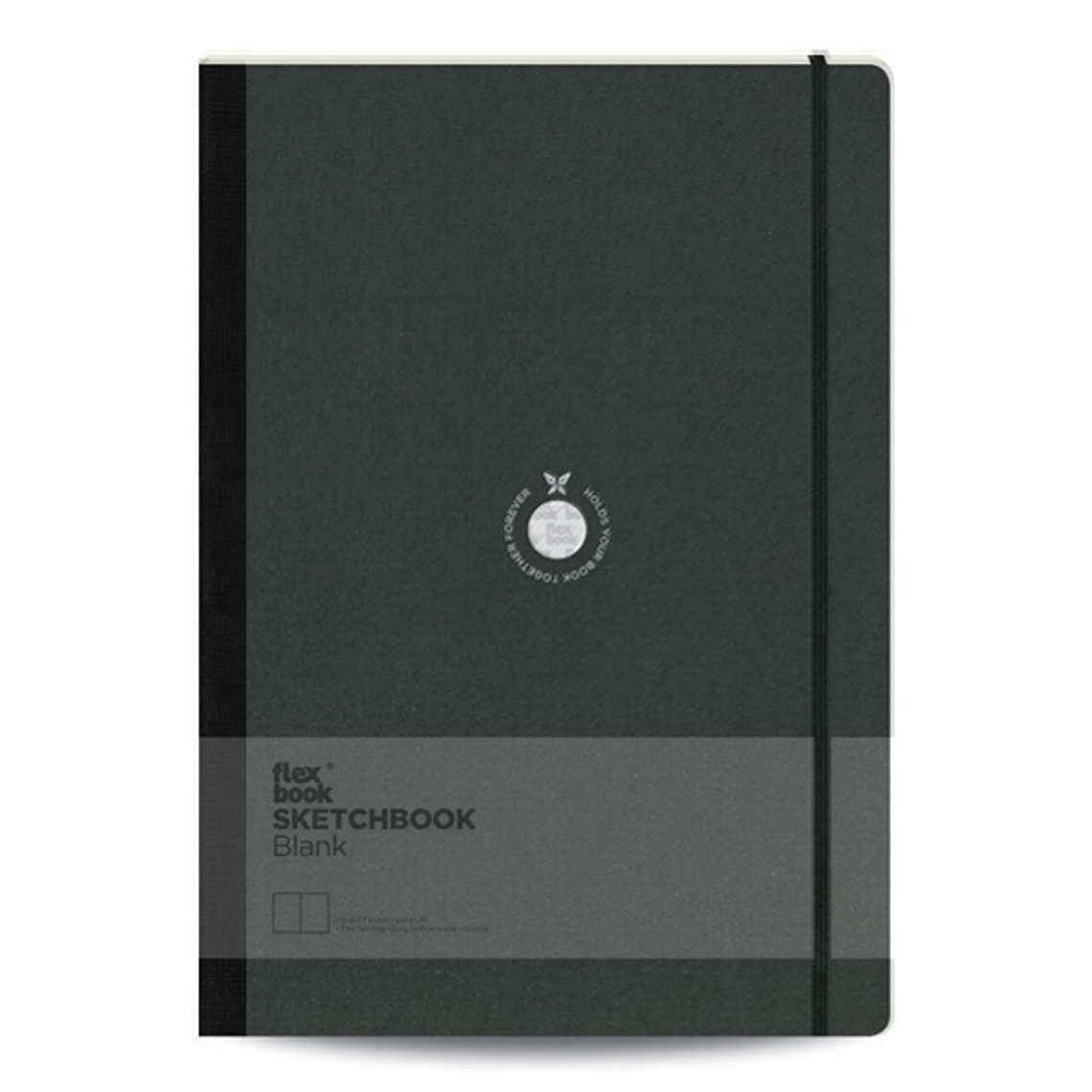 Libreta Sketchbook Flexbook Lomo Negro 22 x 31cm 3