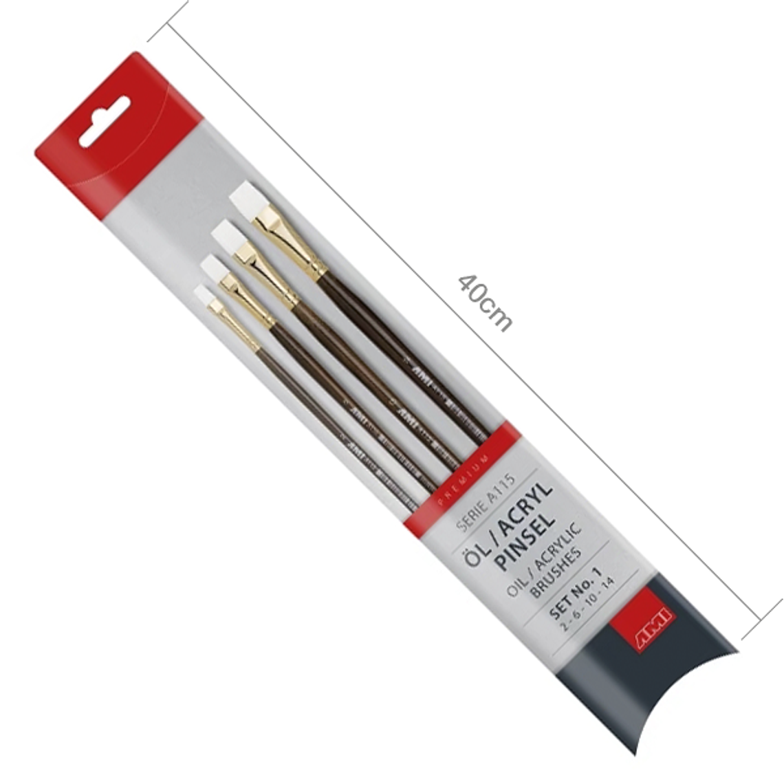 Set Pinceles Planos Sintéticos Ami 1